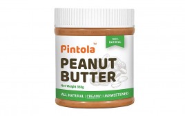 Pintola Peanut Butter Creamy Unsweetened  Plastic Jar  350 grams